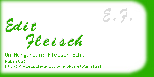 edit fleisch business card